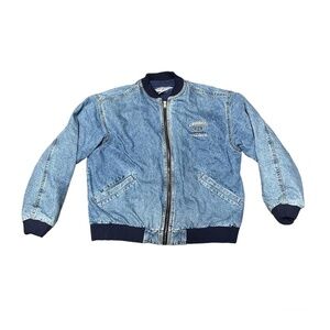 Vintage Cavaricci Denim Zip Up Bomber Jacket